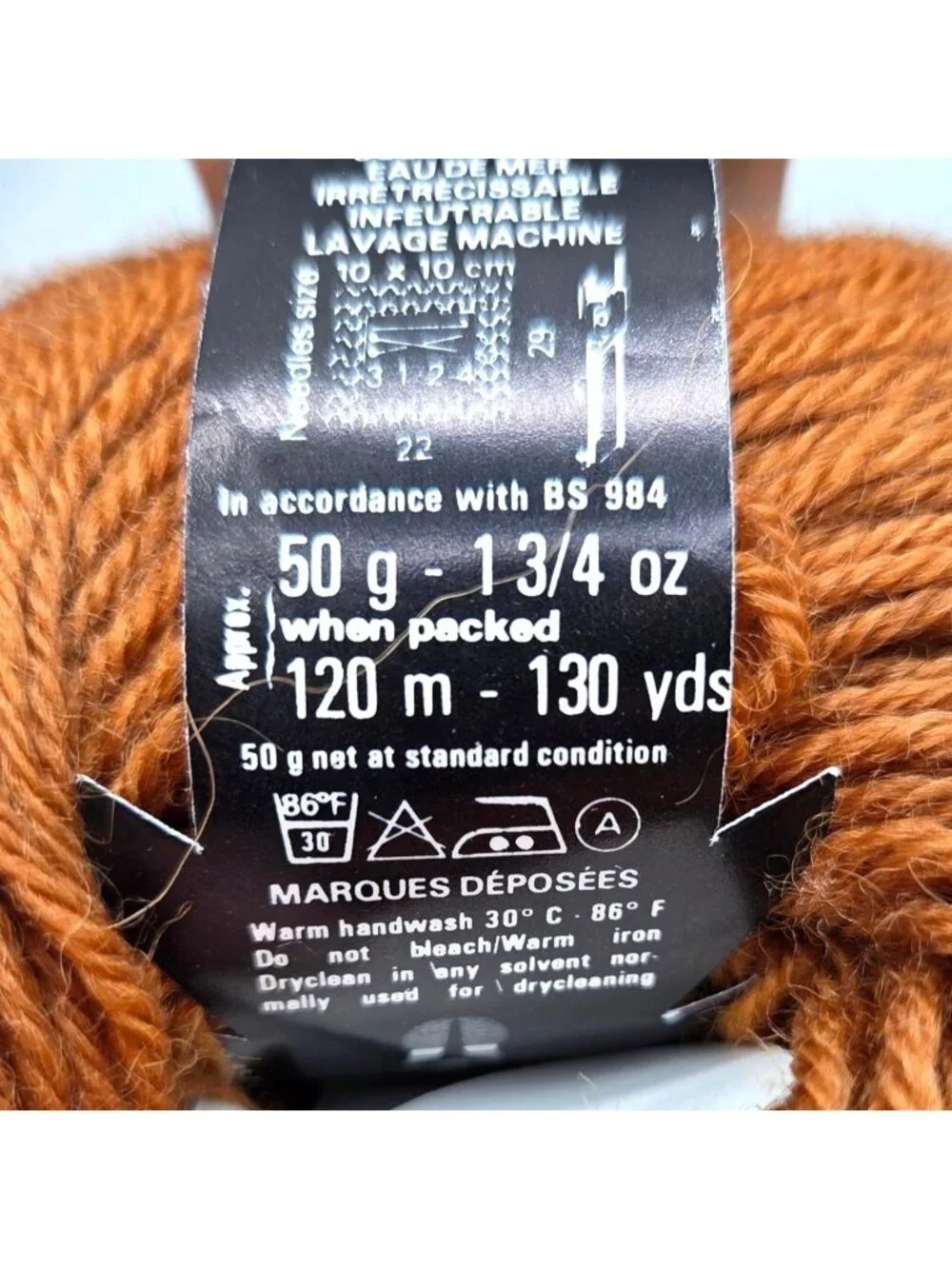 Vtg Anny Blatt Dylan N° 5 Pure Virgin Wool Superwash Yarn Burnt Orange Lot of 4